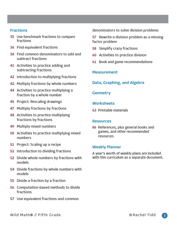 Wild Math Curriculum: Fifth Grade - Image 3